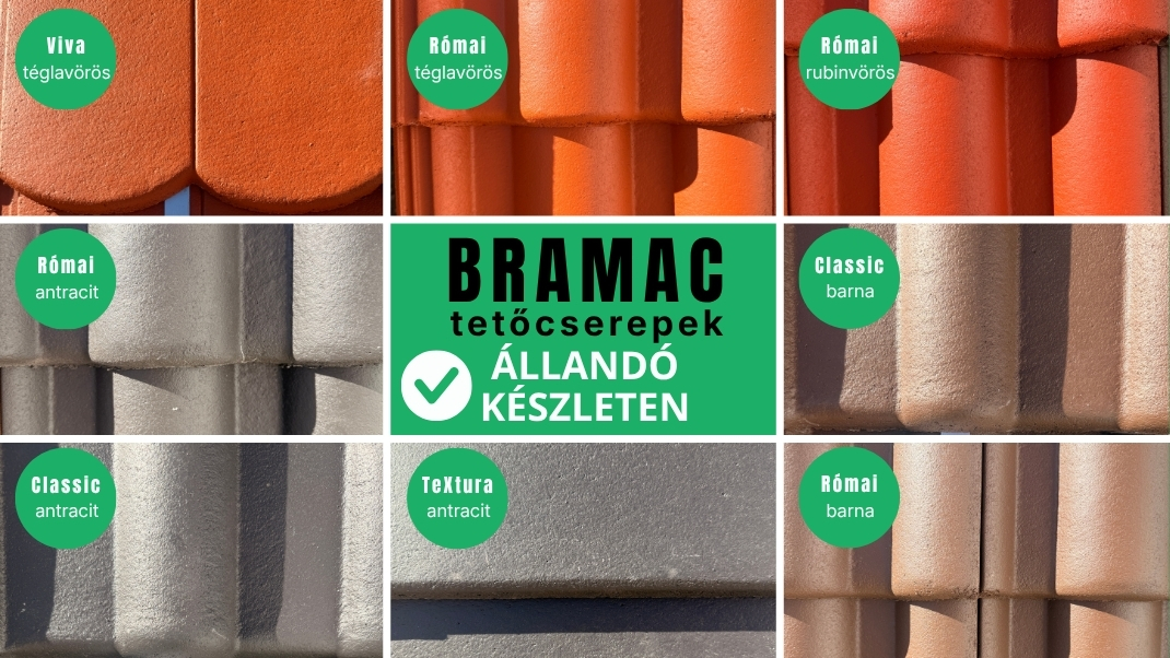 Tetőfelújítás előtt állsz? 8 BRAMAC tetőcserép nálunk állandó készleten!