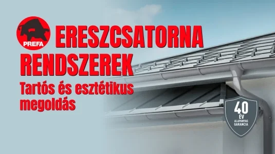 PREFA ereszcsatorna - tartós és esztétikus megoldás a tető vízelvezetéséhez