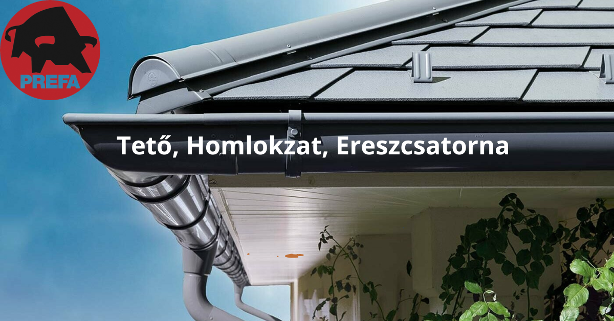 Tető, Homlokzat, Ereszcsatorna